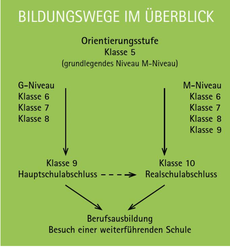 Flyer für die Bildungswege an der Realschule Wernau